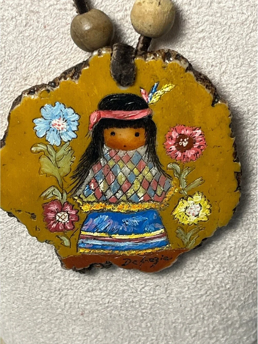 VTG De Grazia Hand-Painted Native American 